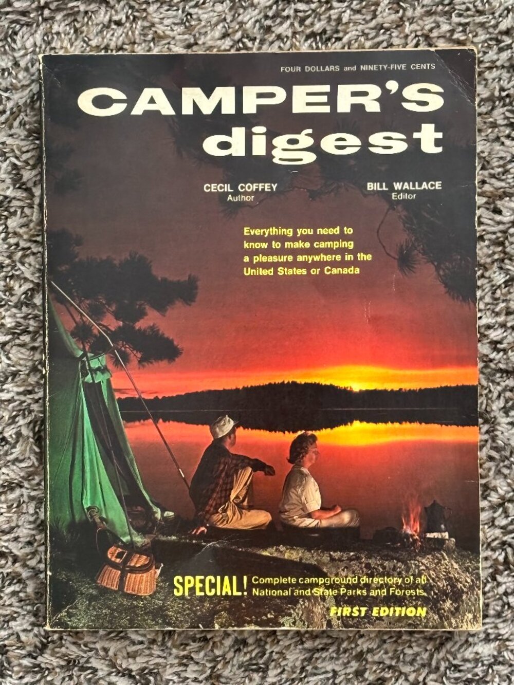 Vintage 1970s Camper's Digest First Edition Camping Guide Book - Complete Campgr